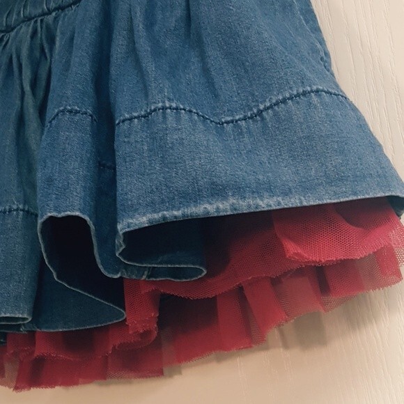 Baby GAP Chambray Skirt with Pink Tulle - Picture 2 of 2